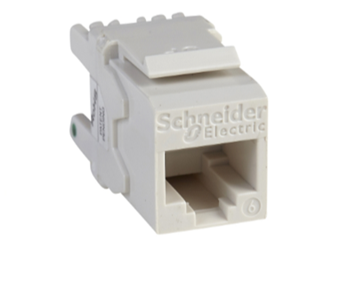 Schneider Actassi Jack RJ45 CAT6 White