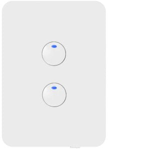 Hager Allure KNX Switch With Neon 2 Gang