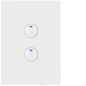 Hager Finesse KNX Switch With Neon 2 Gang