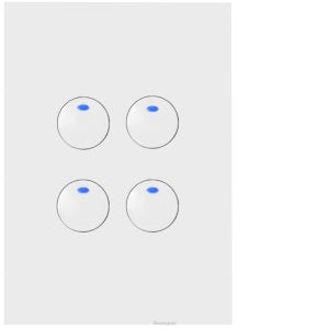 Hager Finesse KNX Switch With Neon 2 Gang Matt White