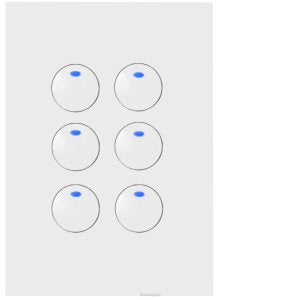 Hager Finesse KNX Switch With Neon 6 Gang