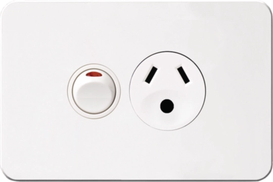 Hager Silhouette 10A Socket Round Earth