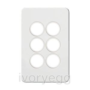 Hager Silhouette Tactile Swtch KNX 6Gang Led Matt White