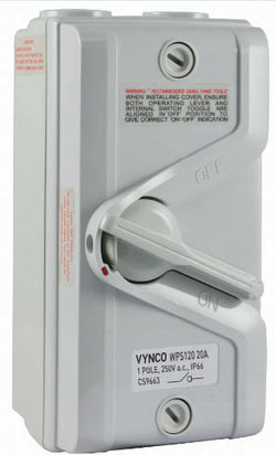 Vynco Logix Weatherproof isolator 1P 20A