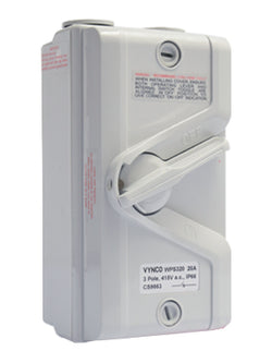 Vynco Logix Weatherproof isolator 3P 20A