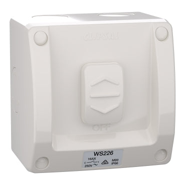Clipsal Switch 1G W/P 15A 250V WS226-RG