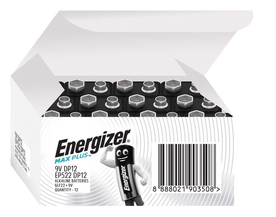 Energizer E302285900 Battery 9V Alkaline Max Plus Industrial
