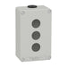 Schneider Harmony XAP, XB2 SL, Empty control station, zinc alloy, grey, M20, 3 cut-outs 22mm, 80 x 130 x 51,5, UL cULus