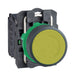 Schneider Harmony XB5, Push button, plastic, flush, yellow, 22mm, spring return, unmarked, 1 NO