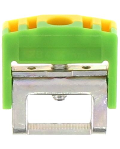 Conta-Clip Clamping Yoke 4mm suitable for 10x3mm Busbar with Green/Yell