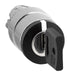 Schneider Harmony XB4, Key switch selector head, metal, black, 22mm, key nÃƒâ€šÃ‚Â°455, 3 positions, spring right to center