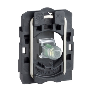 Schneider Complete body/light block assembly, Harmony XB5, XB4, red light with body/fixing collar integral LED 12 V