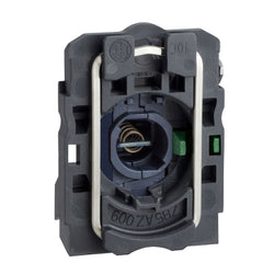 Schneider Harmony XB5, Light block with body/fixing collar, plastic, blue, for BA9s bulb, <lt/>= 250 V, 1 NO