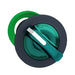 Schneider Head for illuminated selector switch, Harmony XB5, flush mounted green 2 pos stay put