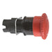 Schneider Head for emergency stop push button, Harmony XB6, red 30mm pushbutton 16mm trigger and latching turn release