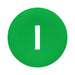 Schneider green cap marked I for rectangular multiple-headed pushbutton 22mm