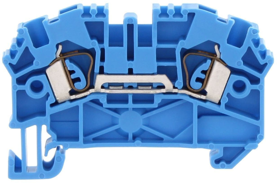 Conta-Clip Single Level 2.5mm Spring Clamp Terminal Block Blue