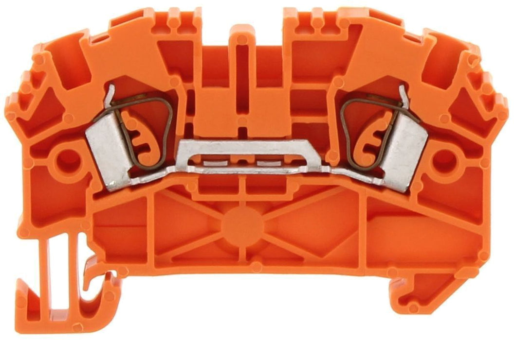 Conta-Clip Single Level 2.5mm Spring Clamp Terminal Block Orange