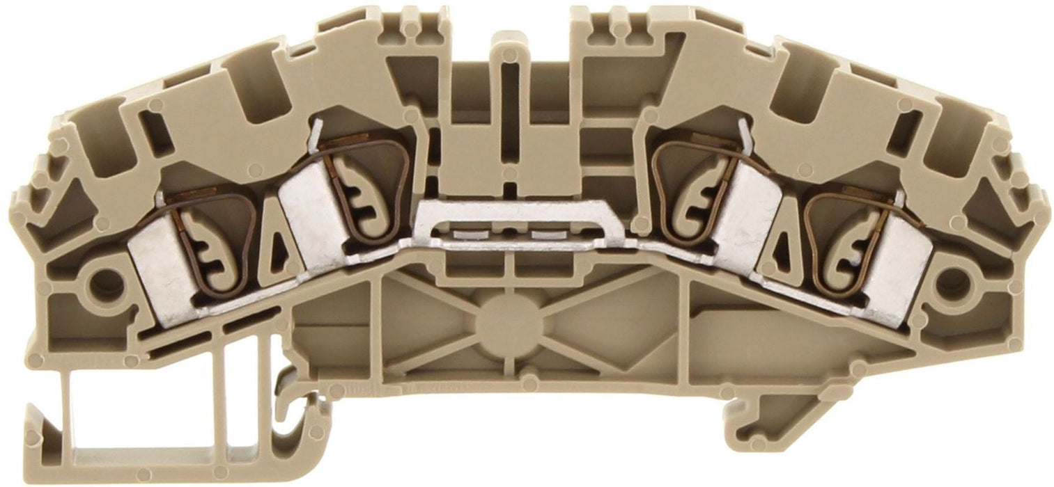 Conta-Clip Single Level 2.5mm 4 Connection Spring Clamp Terminal Block