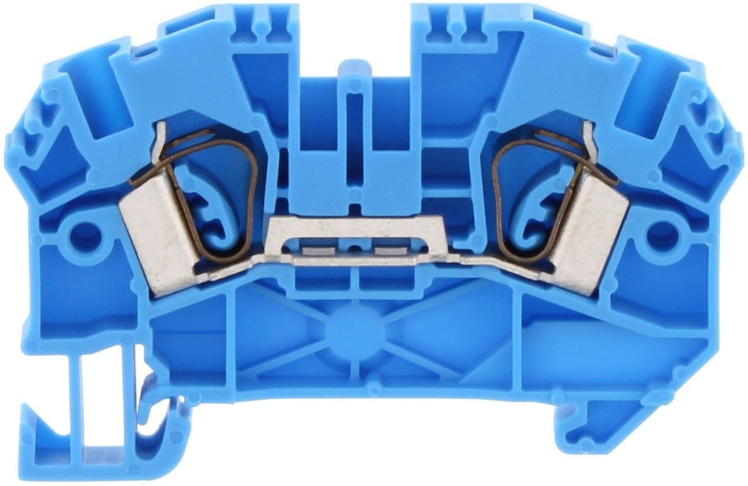 Conta-Clip Single Level 4mm 2 Connection Spring Clamp Terminal Block (B
