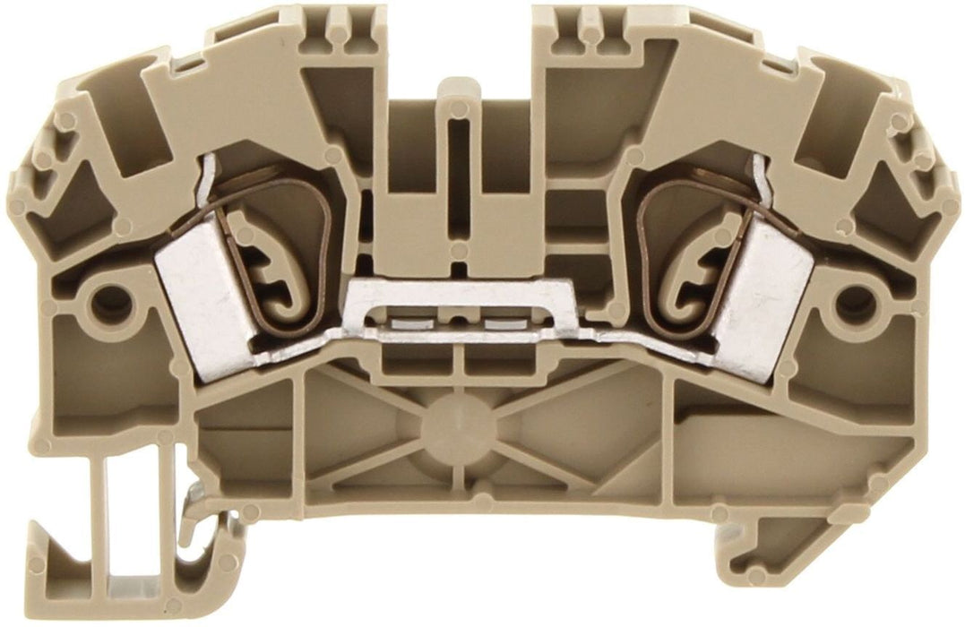 Conta-Clip Single Level 4mm 2 Connection Spring Clamp Terminal Block