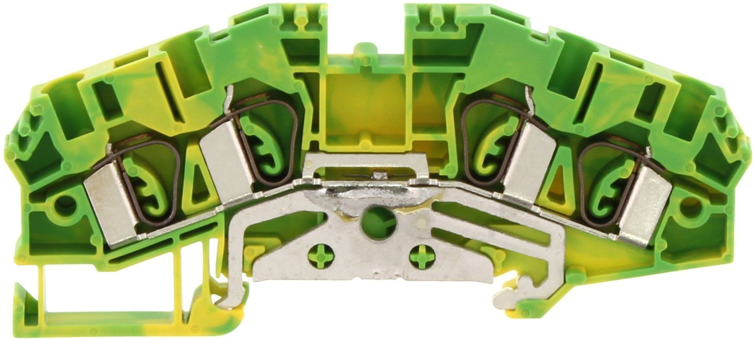 Conta-Clip Earth 4mm 4 Connection Spring Clamp Terminal Block
