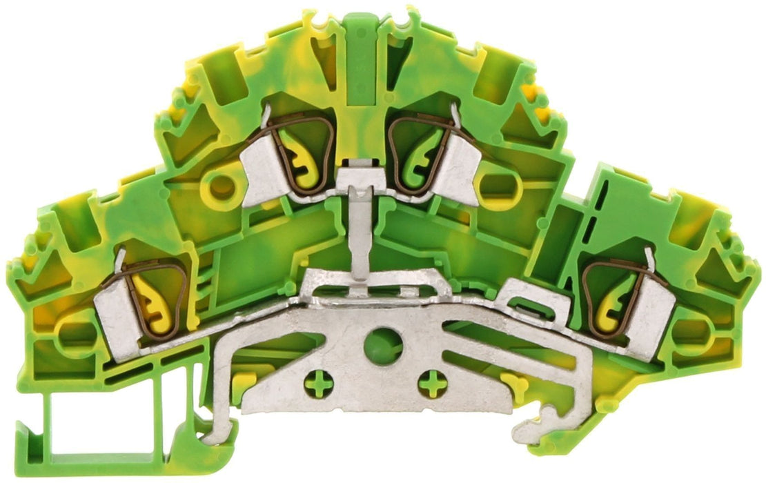Conta-Clip Earth Double Level 2.5mm Spring Clamp Terminal Block