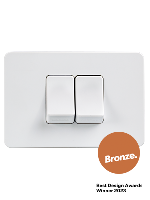 Vynco S/G Village Switch Horizontal 2G 16A White