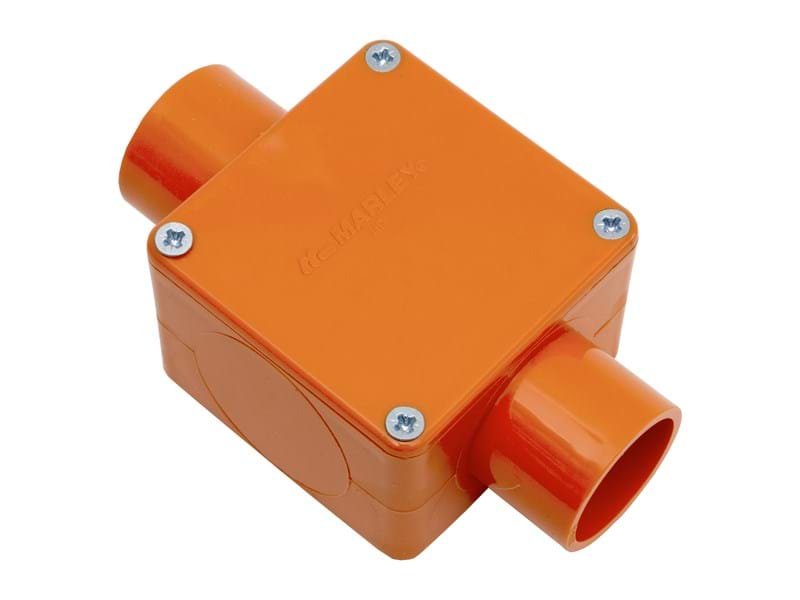 Marley Junct/box 32mm 2 way orange 52.32O