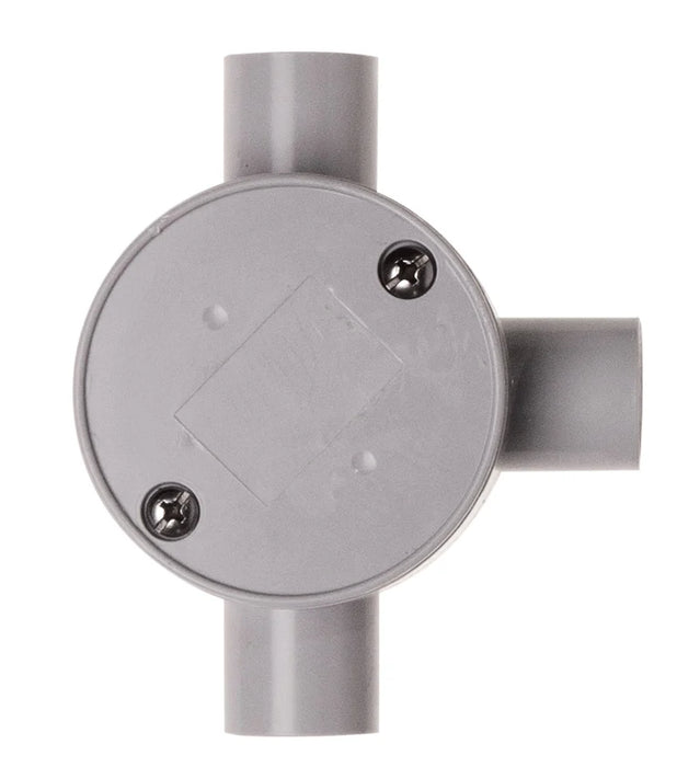 Volt Conduit Box 25mm 3 Way Grey