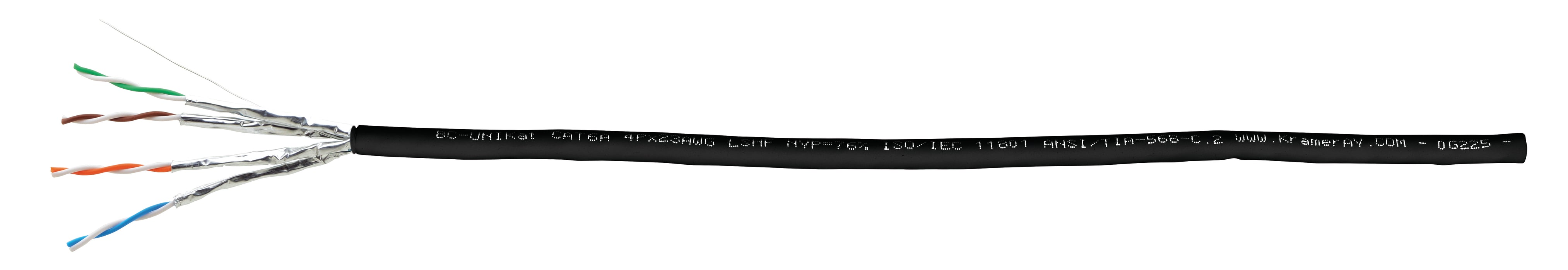 Kramer 'Universal' Cat6A U/FTP Cable for Networking and AV use - BL