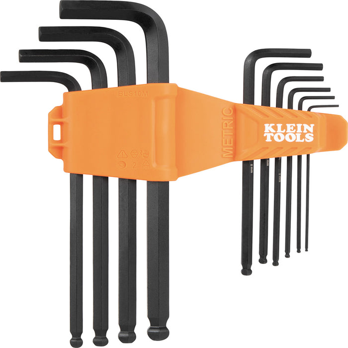 Klein Hex Key Set L-Style Ball End Metric 1.5-10mm 10pc