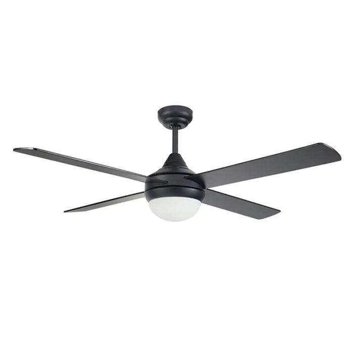 Brilliant Tempo Plus 52" Ceiling Sweep Fan With Plywood Blades with Light Black