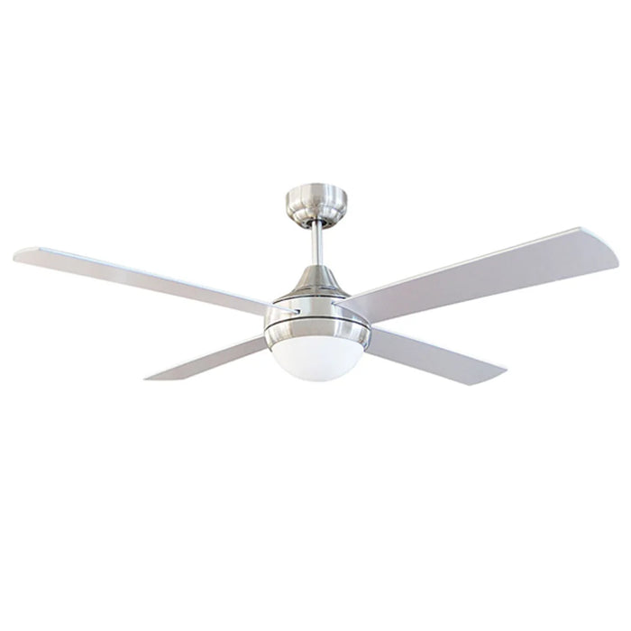 Brilliant Tempo Plus 52" Ceiling Sweep Fan With Plywood Blades with Light Chrome