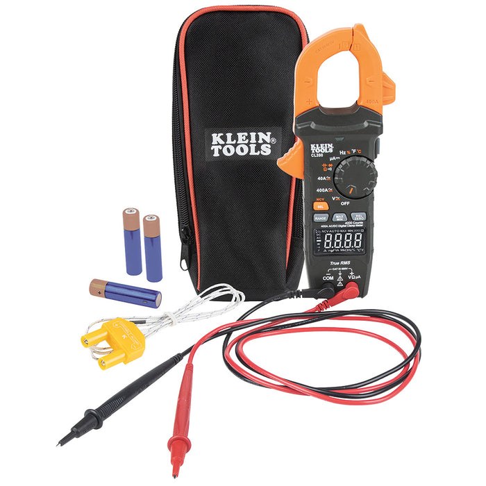 Klein 400A AC/DC TRMS Clamp Meter OLED W/Temp DC Micro Amps