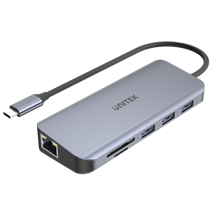 CDL Unitek 9-in-1 USB 3.1 Multi-Port Hub with USB-C Connector. Includes 1x HDMI Port, 1xVGA Port, 3x USB-A Ports, 1x RJ45, Card Reader