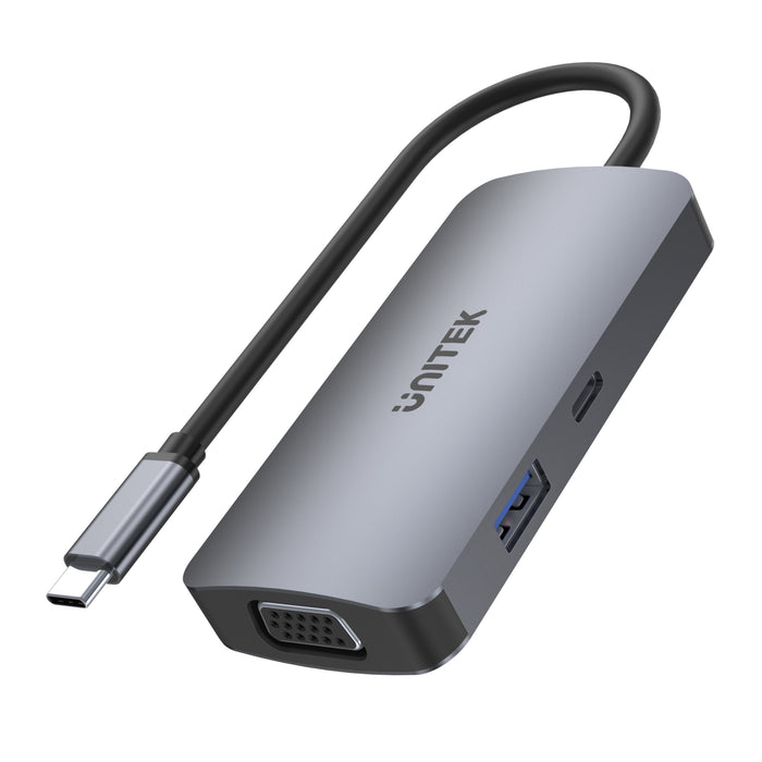 CDL Unitek Hub USB-C 2x HDMI 1x VGA 5-in-1 USB 3.1 Multi-Port