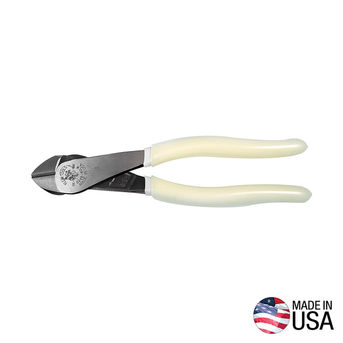Klein 8' Hi-Viz Diag. Side Cutter w/angled head