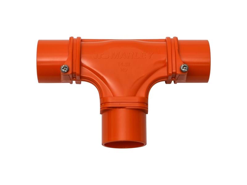 Marley Inspection tee 50mm orange 14.50O