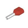 Weidmuller Ferrules Red twin H 1.5x2 100PKT