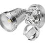 BRILLIANT HUNTER-III 1 LIGHT LED FLOODLIGHT WITH SENSOR - SATIN NICKEL