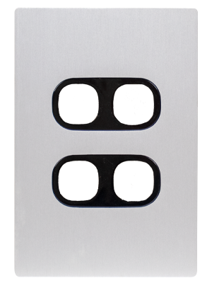 Vynco S/G Urban Switch 4G Plate Only Black Silver Metal