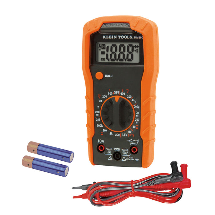 Klein 600V ACDC Manual Ranging Digital Multimeter 1mt