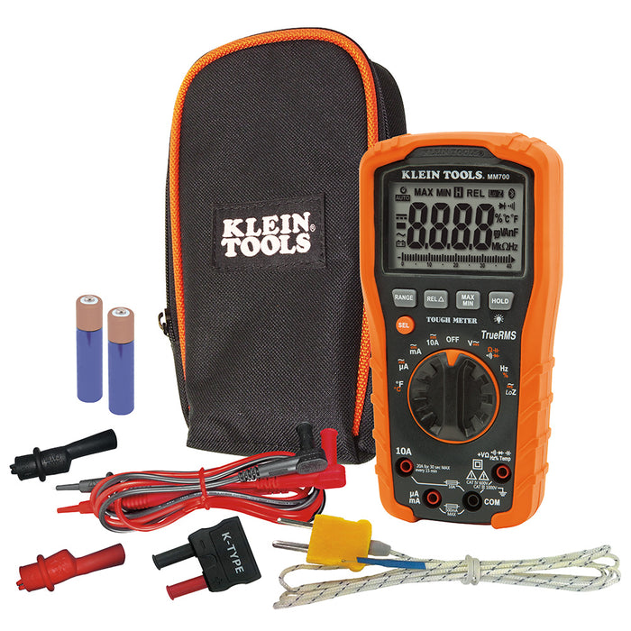Klein 1000V ACDC TOUGH Multimeter TRMS w/TEMP IP42 2mt