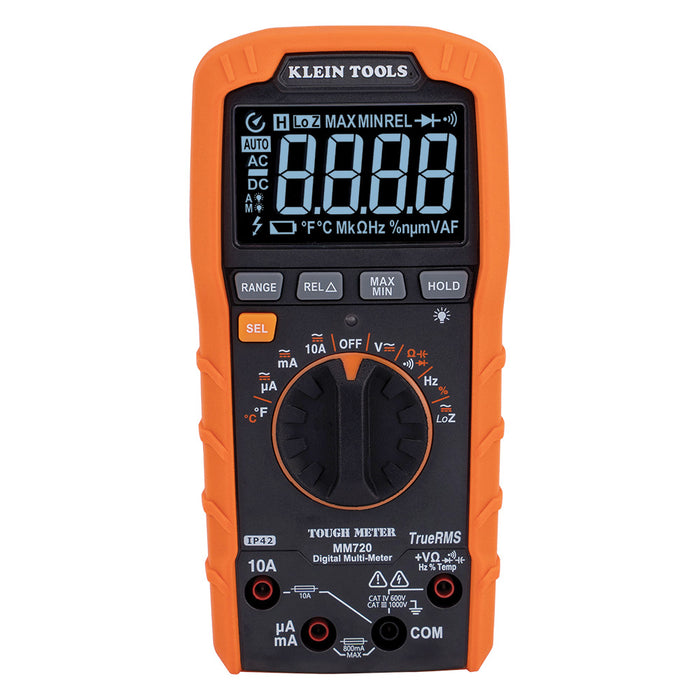 Klein 1000V 10A ACDC LOZ TRMS Temp CATIV Meter