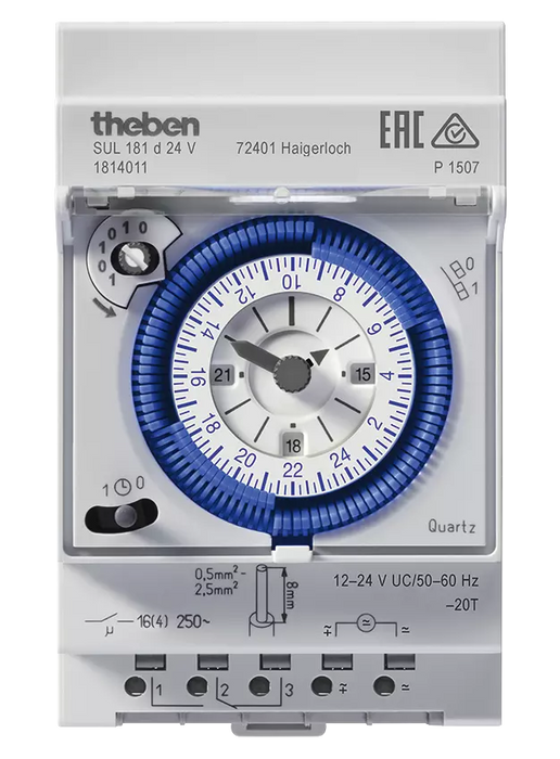 Theben Timer analogue 24hr 1CH 96mem