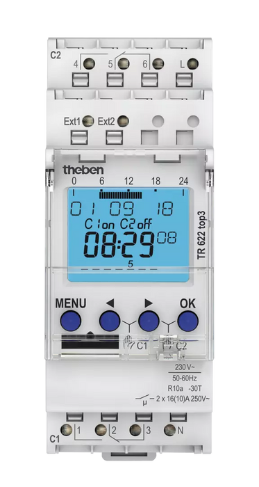 Theben Timer digi 24hr/7D 2CH 84mem