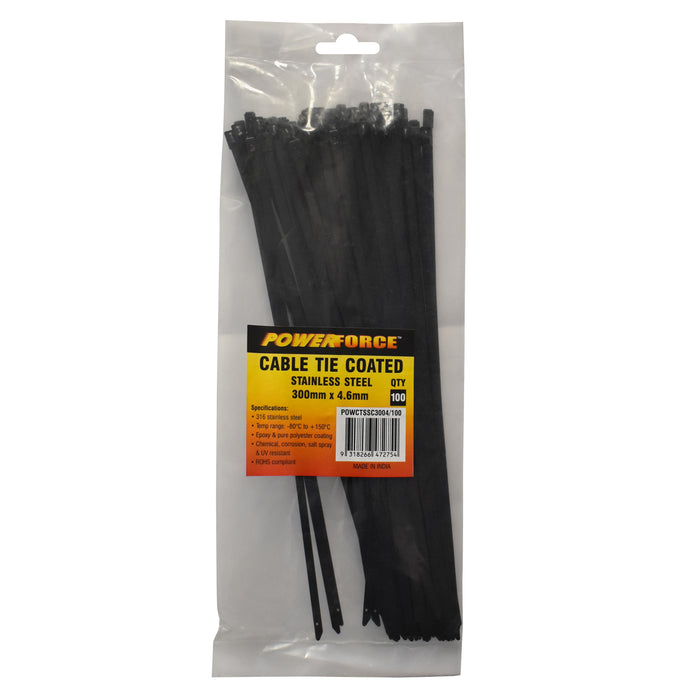 Connect 30264 Fascette Fermacavo Hellermann – 300mm X 4.6mm, T50I, Colore Nero, Confezione Da 100 Pezzi