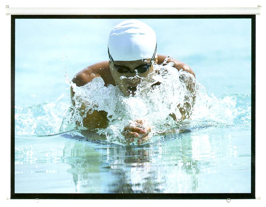 CDL Brateck 100' Projector Screen, Manual Self Locking, Matte Finish