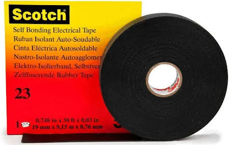 3M Rubber Splicing Tape 23 (Linered) Black 25mm x 9m